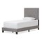 Baxton Studio Paris Modern Grey Upholstered Twin Size Tufting Bed 125-6852 - alternate 1